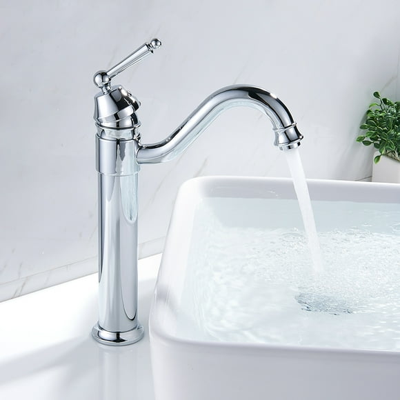 Luxury Victorian Basin Mixer Taps Chrome Mono Bathroom Cloakroom Sink Tap Hot